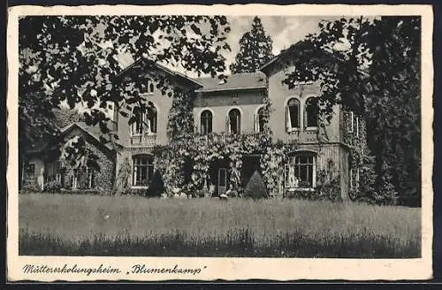 AK Bremen-Farge, Müttererholungsheim Blumenkamp von der Wiese aus