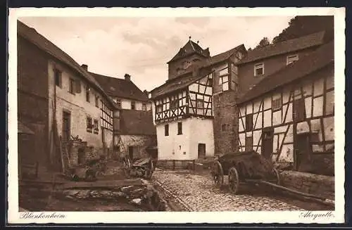 AK Blankenheim /Eifel, Strasse im Ortskern, Ahrquelle