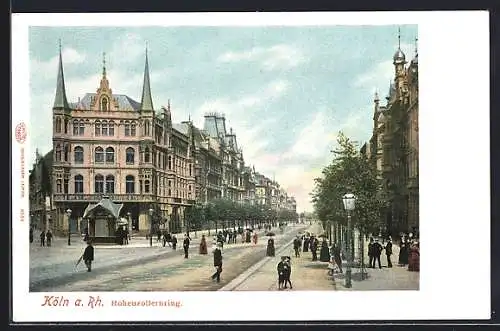 AK Köln-Neustadt, Blick in den Hohenzollernring