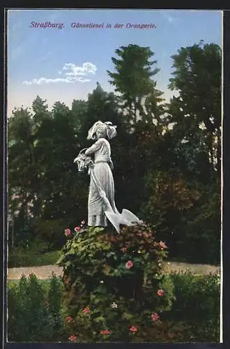 AK Strassburg, Gänseliesel in der Orangerie