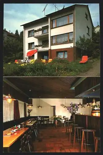 AK Gernsbach /Murgtal, Gasthaus v. Herbert Weidermann mit Gaststube, Igelbachstrasse 18