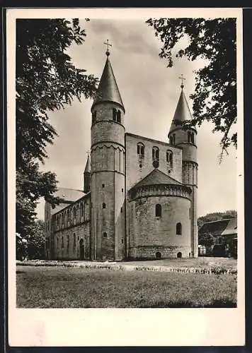 AK Gernrode / Harz, Blick auf die Stiftskirche