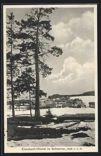 AK Eisenbach-Höchst im Schwarzw., Ortsansicht im Winter