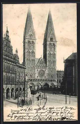 AK Bremen, Rathaus, Dom und Börse