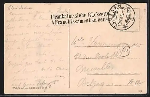 AK Flüelen, Ortsansicht mit Bahnschienen, Dampfer und Bristenstock