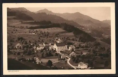 AK Goldingen, Ortsansicht aus der Vogelschau