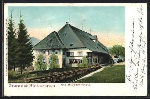 AK Hinterzarten, Gasthaus zum Rössle mit Garten