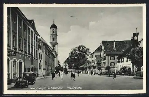 AK Langenargen, Partie am Marktplatz