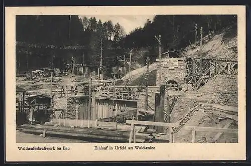 AK Urfeld / Walchensee, Walchenseekraftwerk im Bau, Einlauf