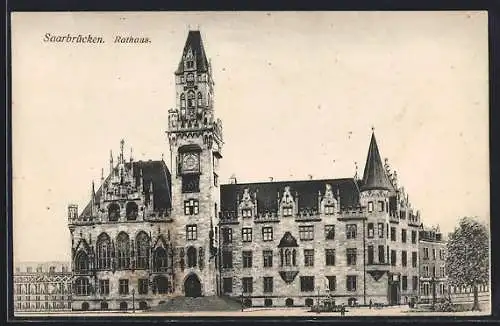 AK Saarbrücken, Blick zum Rathaus