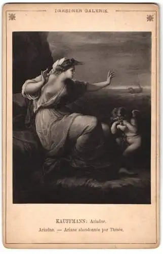 Fotografie Dresdner Galerie, Dresden, Gemälde: Ariadne, nach Kauffmann