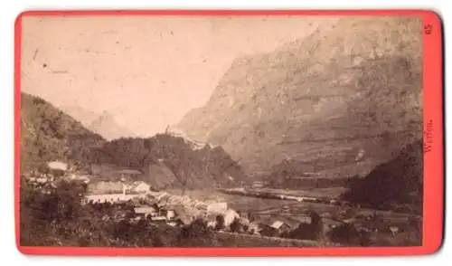 Fotografie Baldi & Würthle, Salzburg, Ansicht Werfen, Blick auf den Ort mit Bergpanorama