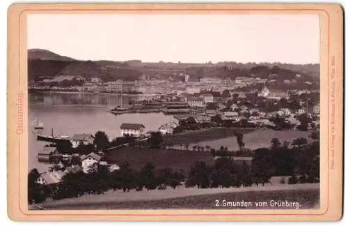 Fotografie Karlmann & Franke, Wien, Ansicht Gmunden, Blick nach der Stadt vom Grünberg aus