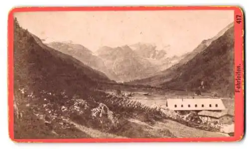 Fotografie Baldi & Würthle, Salzburg, Ansicht Ferleiten, Blick ins Tal mit Gehöft