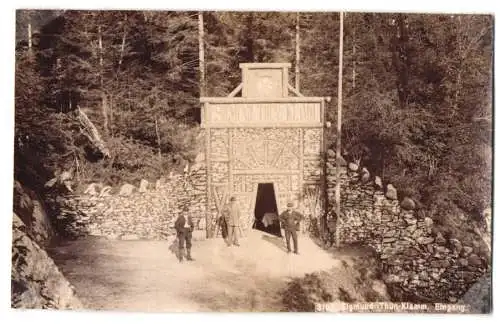 Fotografie Würthle & Sohn, Salzburg, Ansicht Kaprun, gemauerter Eingang zum Sigmund-Thun-Klamm