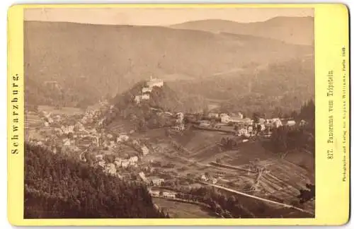 Fotografie Sophus Williams, Berlin, Ansicht Schwarzburg, Panorama vom Tripstein aus gesehen