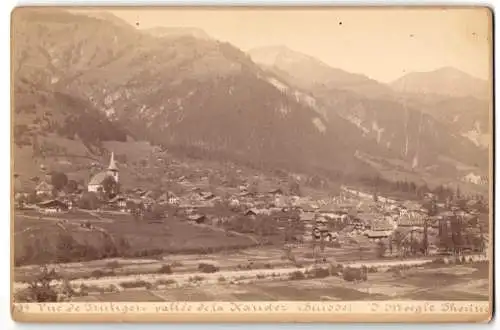 Fotografie J. C. Moegle, Thoune, Ansicht Frutigen, vallee de la Xander, Blick auf den Ort