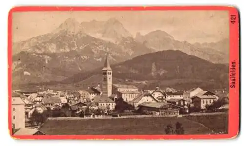 Fotografie Baldi & Würthle, Salzburg, Ansicht Saalfelden, Ortspartie mit Alpenpanorama