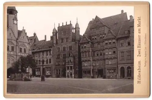 Fotografie August Lux, Hildesheim, Ansicht Hildesheim, Wedekindhaus nebst Templerherrenhaus am Markt