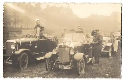 10 Fotografien Ansicht München, Ballon Tage auf der Theresienwiese 1921, Auto NSU, Motorrad