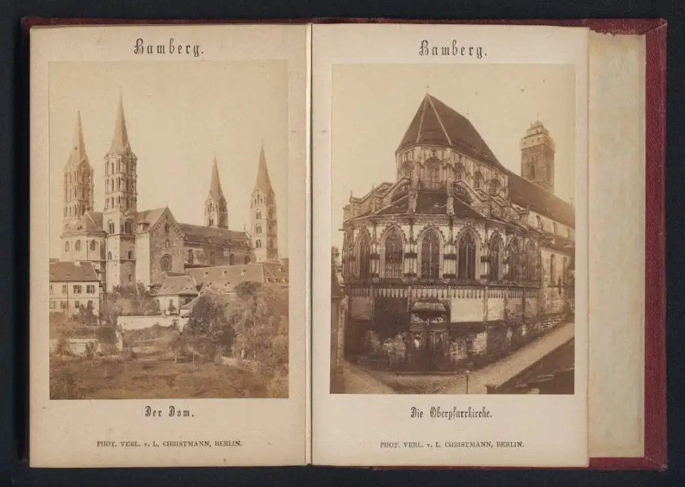 12 Fotografien S. P. Christmann, Berlin, Ansicht Bamberg, original Leporello Album mit Hofhaltung, Marktplatz uvw. 5