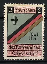 Reklamemarke Olbersdorf, Gut Heil! des Turnvereines, Vereinsfarben und Symbol