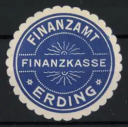 Reklamemarke Erding, Finanzamt Finanzkasse, Sonnenmotiv