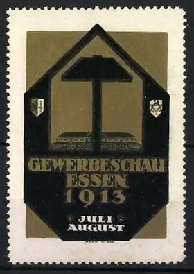 Reklamemarke Essen, Gewerbeschau 1913, Hammer