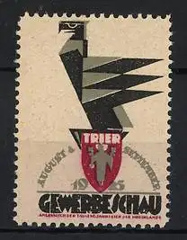 Reklamemarke Trier, Gewerbeschau 1925, Adler und Wappen