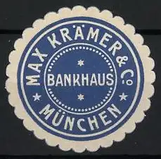 Reklamemarke München, Max Krämer & Co., Bankhaus