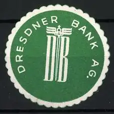 Reklamemarke Dresden, Dresdner Bank AG, DB-Logo