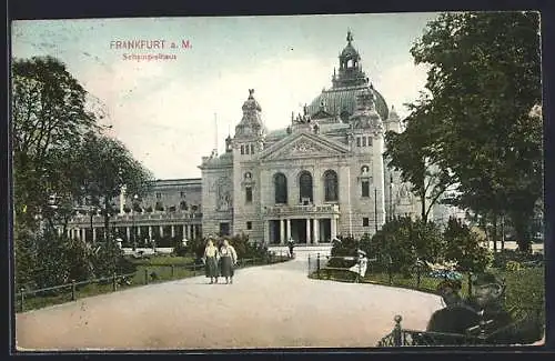 AK Frankfurt /Main, Blick zum Schauspielhaus