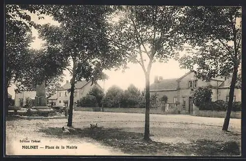 AK Molinet, Place de la Mairie