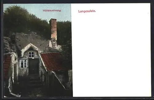 AK Langenstein / Harz, Eine Höhlenwohnung