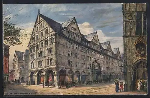 Künstler-AK Köln a. Rh., Das Stadthaus