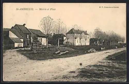 AK Saint-Ambreuil, Mairie et Place