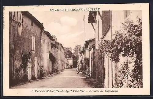 AK Villefranche-du-Queyrand, Arrivée de Damazan