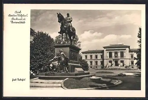 AK Kiel, Kaiser Wilhelm Denkmal und Universität