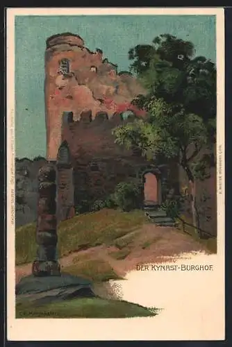 Künstler-Lithographie Carl Ernst Morgenstern: Burgdorf, der Kynast