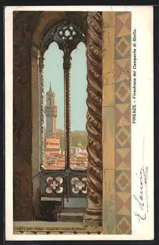 Künstler-AK Firenze, Finestrone del Campanile di Giotto