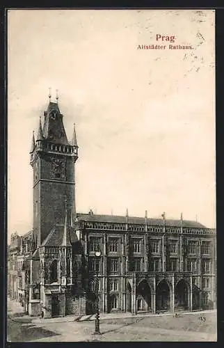 AK Prag / Praha, Altstädter Ring, Staromestské námestí, Altstädter Rathaus