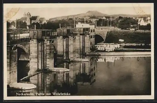 AK Neckarsulm, Partie mit Wehrbrücke