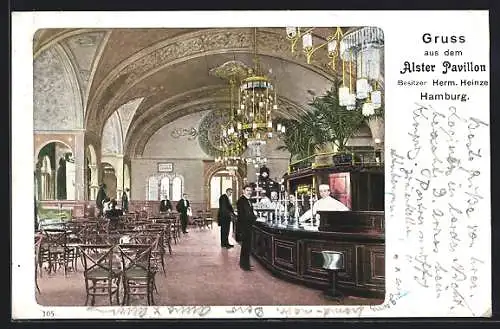 AK Hamburg-Neustadt, Restaurant Alster Pavillon von H. Heinze