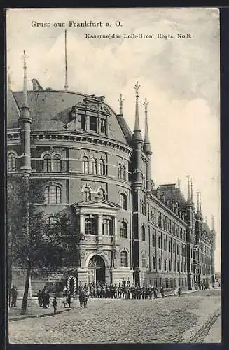 AK Frankfurt a. O., Kaserne des Leib-Gren. Regts. No 8