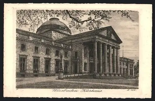 Künstler-AK Wiesbaden, Am Kurhaus