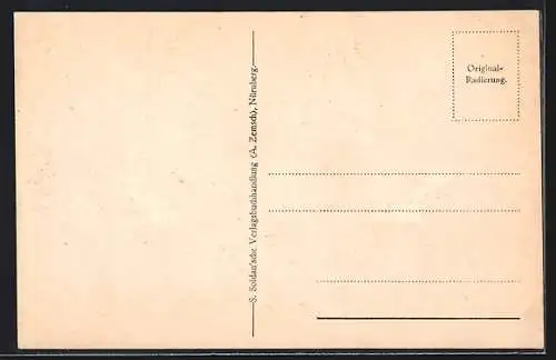 Künstler-AK Nürnberg, Panorama v. Hallertor