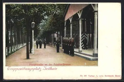 AK Zeithain, Truppenübungsplatz, Hauptwache an der Fabrice-Strasse