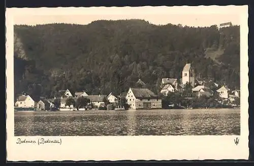 AK Bodman /Bodensee, Ortsansicht vom Wasser aus