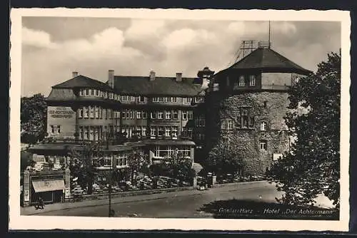 AK Goslar /Harz, Hotel Der Achtermann mit Strasse