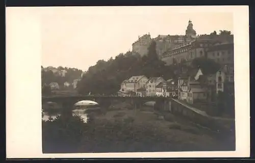 AK Weilburg, Teilansicht mit Brücke